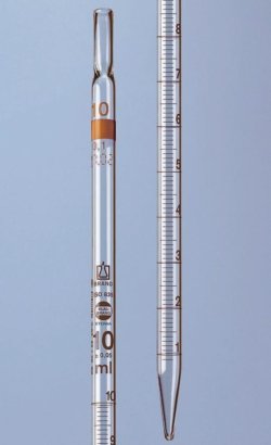 Graduated pipettes, Class AS, amber graduations, type 2 | Volume ml : 0.5